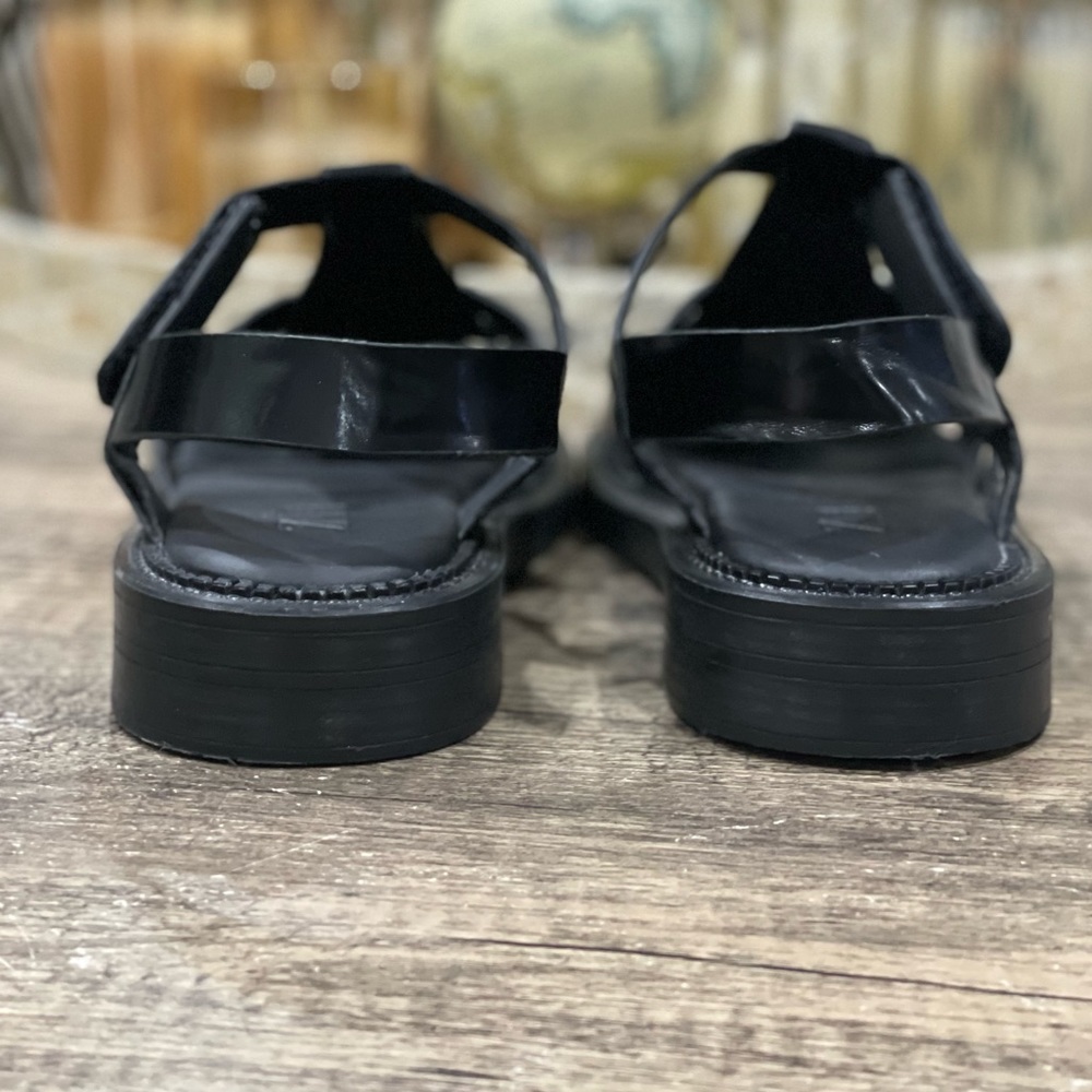 Zara Black Woven Leather Fisherman Sandals - Picture 7 of 13
